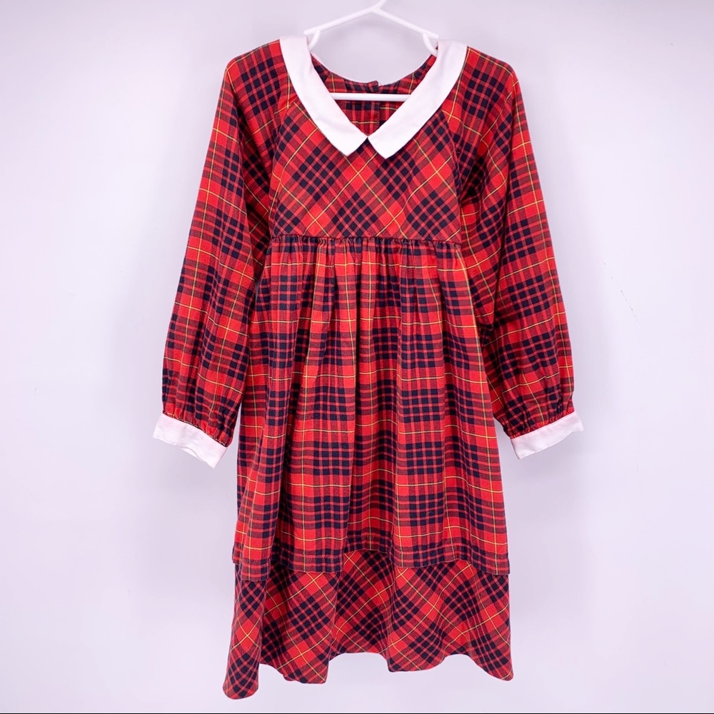 VINTAGE Cary San Francisco Plaid Collared Long Sleeve Girls Dress Size 6X